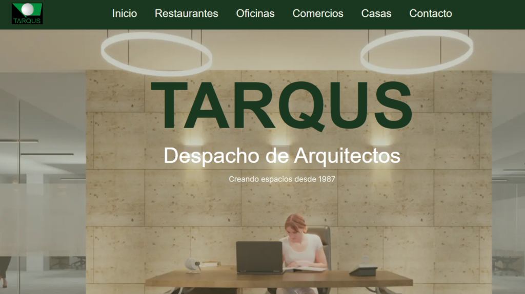 Diseño de sitio web Tarqus desarrollado por Kryztal.